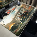 Tapis de souris ou de bureau Call of Duty Warzone avec scène de combat réaliste, surface lisse et base en caoutchouc antidérapante. Accessoire gaming idéal, livraison gratuite dès 12,50€.