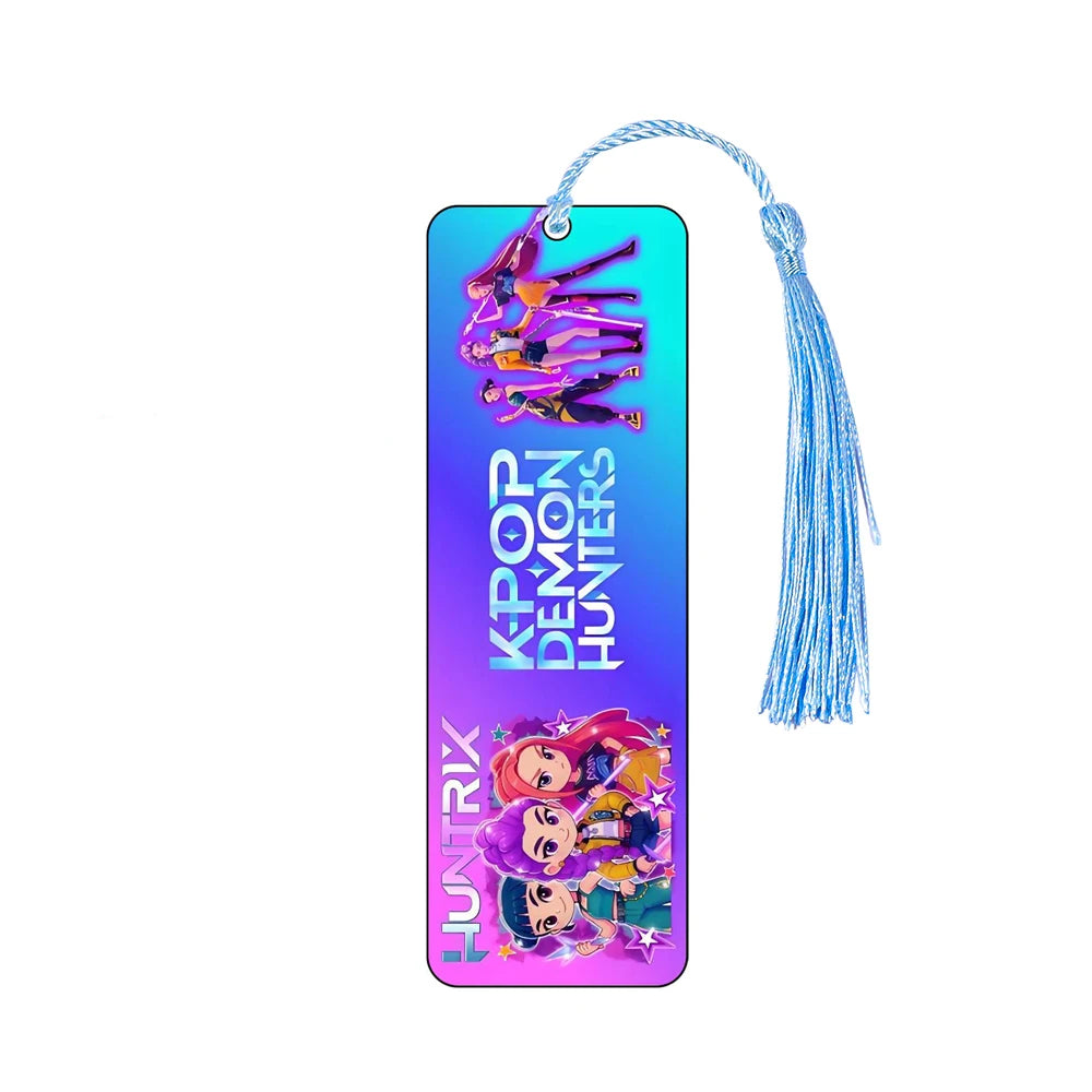 mode peluche --- Kpop Demon Hunters Huntrix Cartoon Bookmarks  Anime Cute Stationery for Kpop Fans & Book Lovers, School Supplies Page Markers