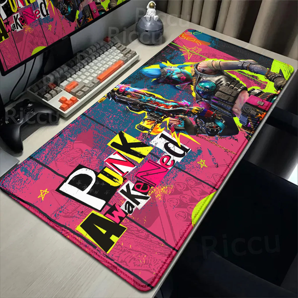 Tapis de bureau ou de souris de tout Call of Duty avec design coloré 'Punk Awakened', surface lisse et base en caoutchouc antidérapante.