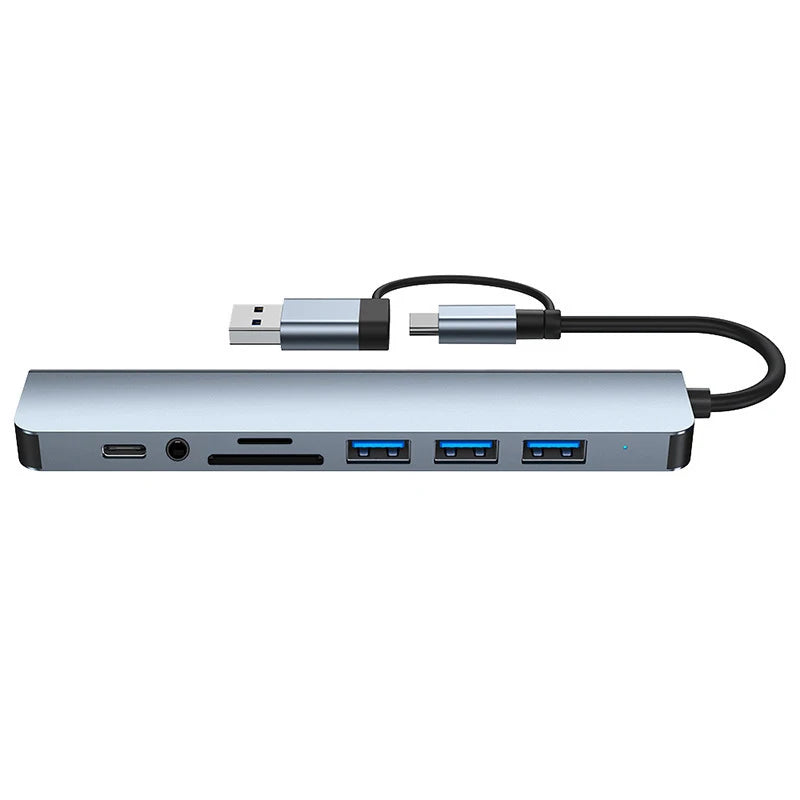 Station d'accueil hub USB + Type C 8 en 2