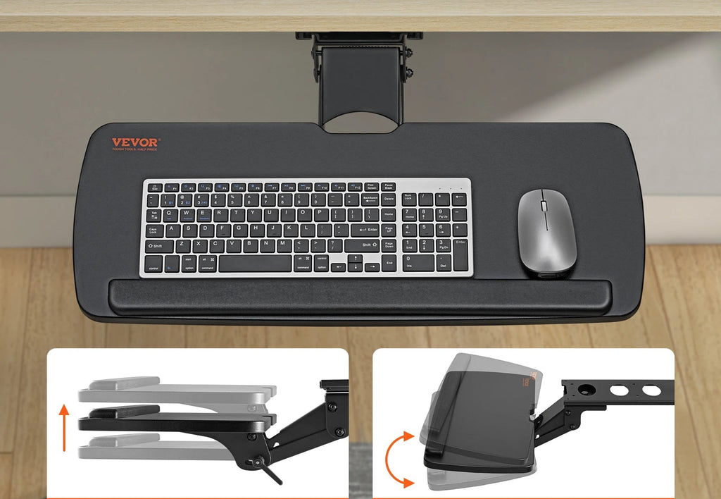 Plateau de clavier VEVOR sous bureau