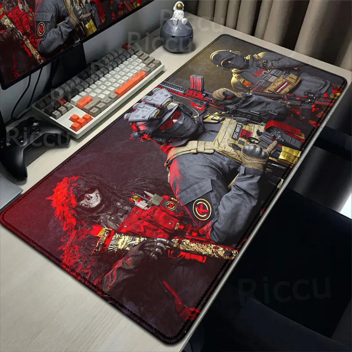 Tapis de souris ou de bureau Call of Duty Warzone avec surface lisse et base en caoutchouc antidérapante, idéal pour gamers. Livraison gratuite dès 12,50€.