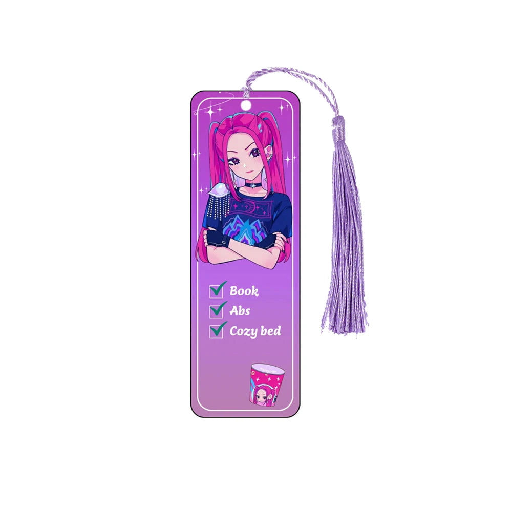 mode peluche --- Kpop Demon Hunters Huntrix Cartoon Bookmarks  Anime Cute Stationery for Kpop Fans & Book Lovers, School Supplies Page Markers