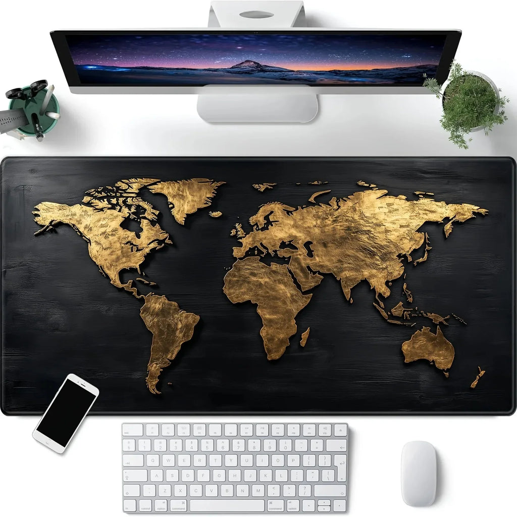 Tapis motif carte du monde