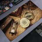 Tapis rétro pirate au motif carte nautique