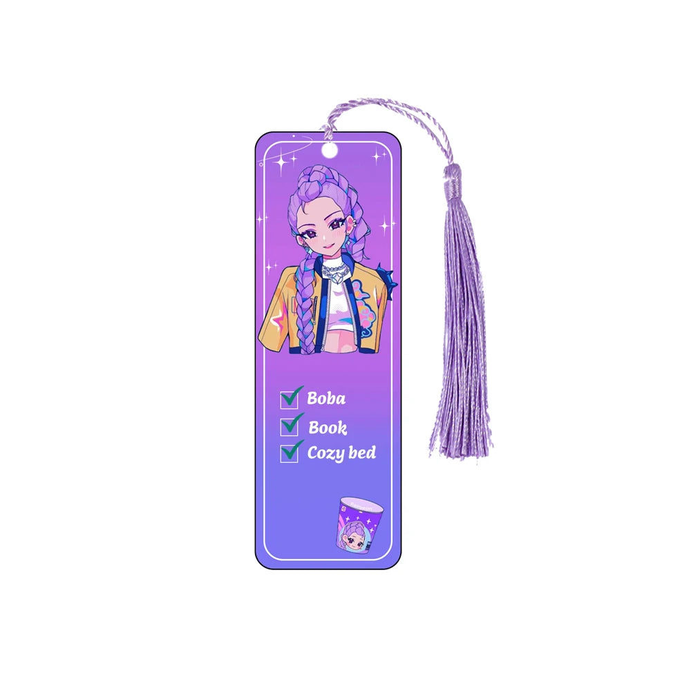 mode peluche --- Kpop Demon Hunters Huntrix Cartoon Bookmarks  Anime Cute Stationery for Kpop Fans & Book Lovers, School Supplies Page Markers