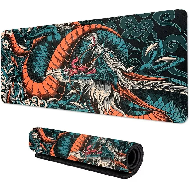 Tapis de jeu Dragon japonais Orange