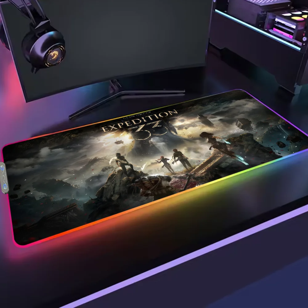 Tapis Clair Obscur Expédition 33 rétroéclairé