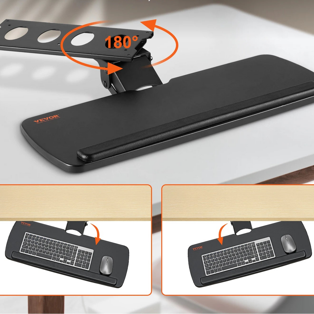 Plateau de clavier VEVOR sous bureau
