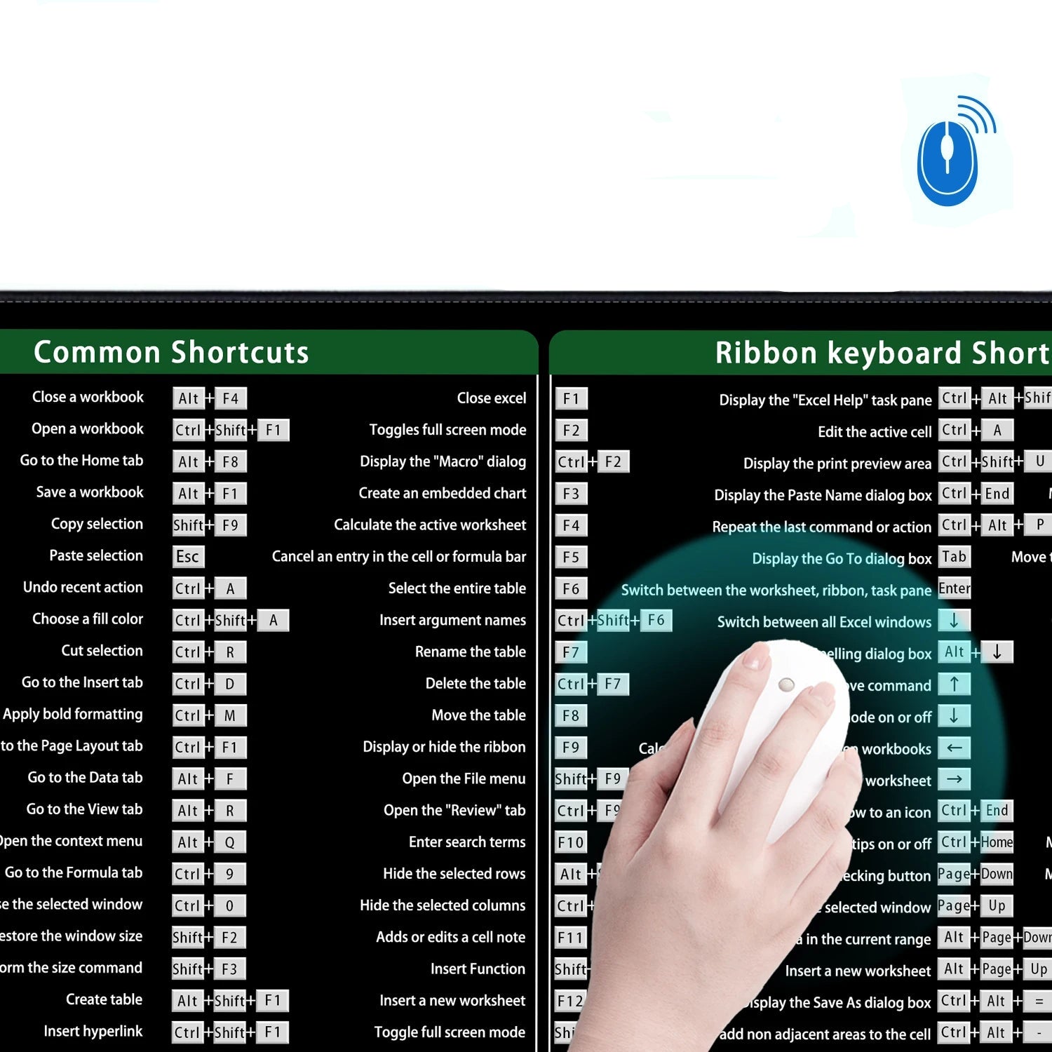 Tapis 100% Excel Shortcuts