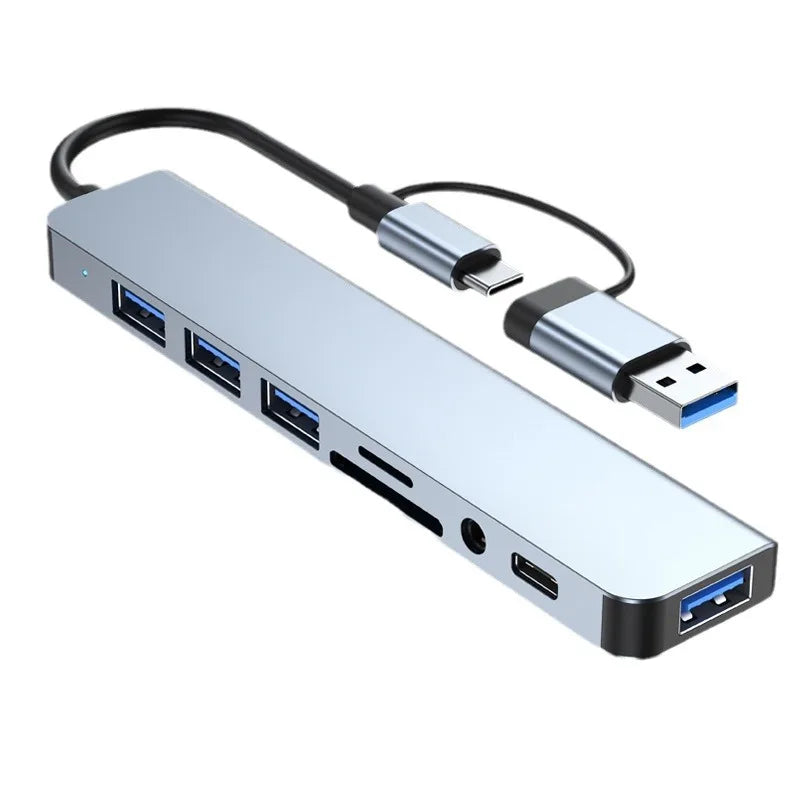Station d'accueil hub USB + Type C 8 en 2