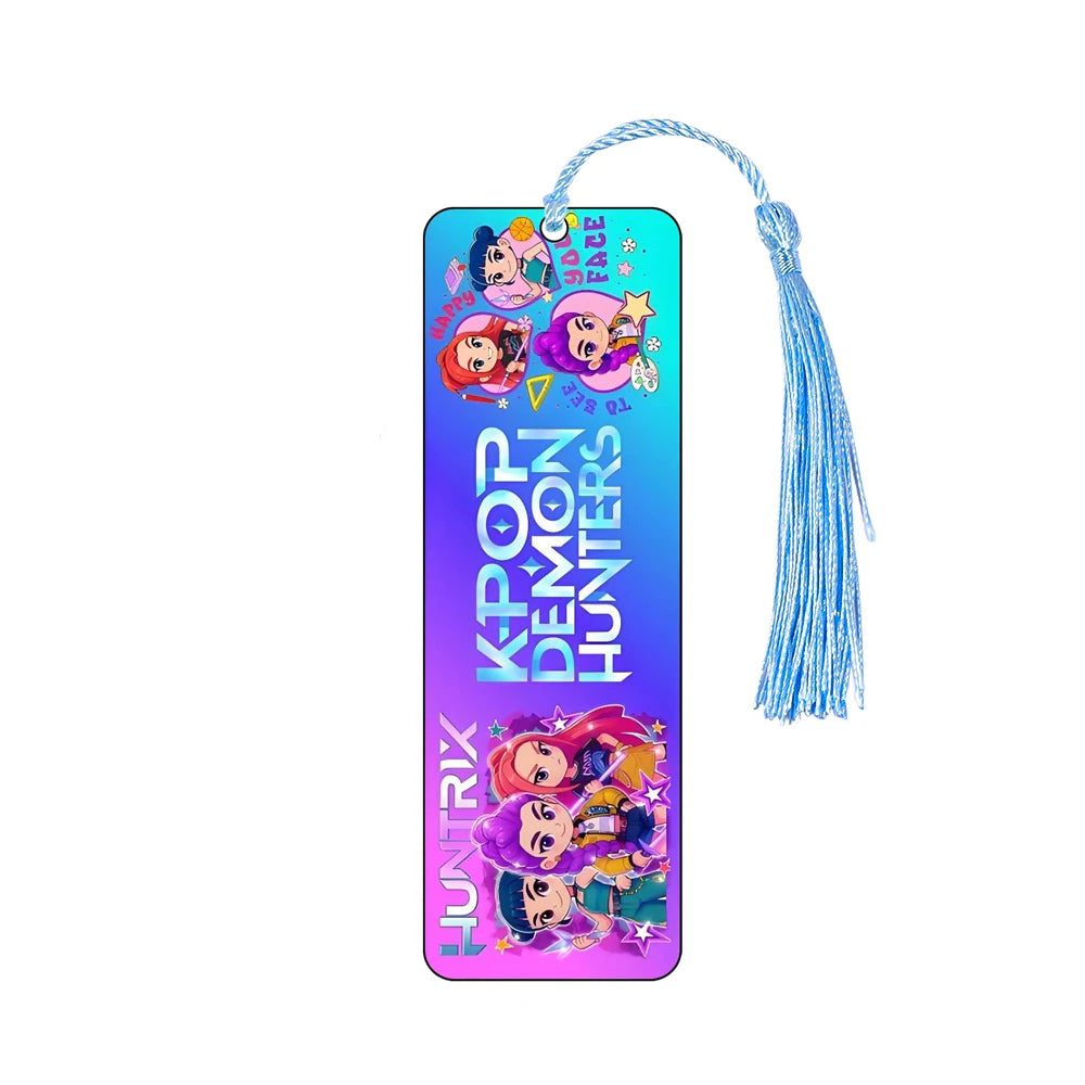mode peluche --- Kpop Demon Hunters Huntrix Cartoon Bookmarks  Anime Cute Stationery for Kpop Fans & Book Lovers, School Supplies Page Markers