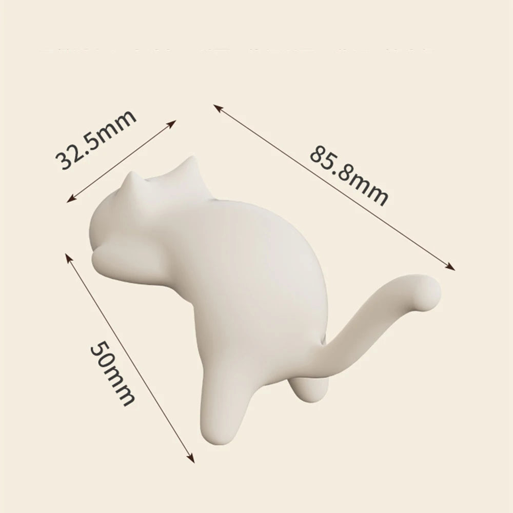 Crochets bureau sans traces en forme de chat, sans perçage pour sac 